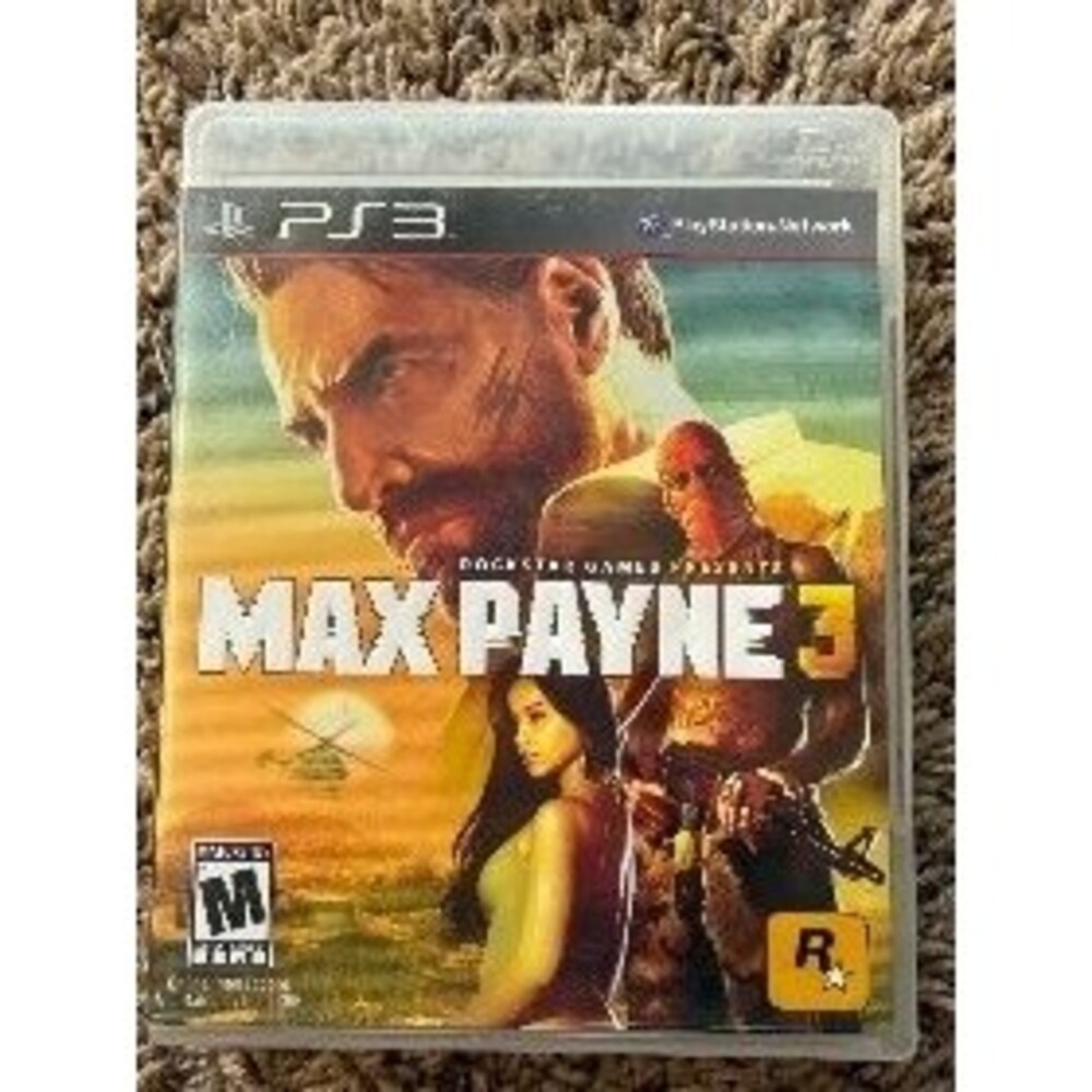 Rockstar Games Max Payne 3 PS3 PlayStation 3 Blu-ray Game Disc Case Manual